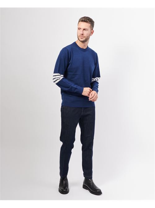 Pull col rond Richmond avec logo RICHMOND X | UMA24101MADRESS BLUE